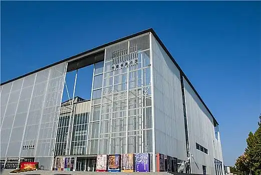 中国安徽省合肥市省美术馆全景拍摄