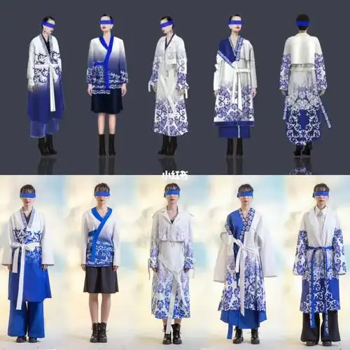 服装设计毕业成衣-青花瓷