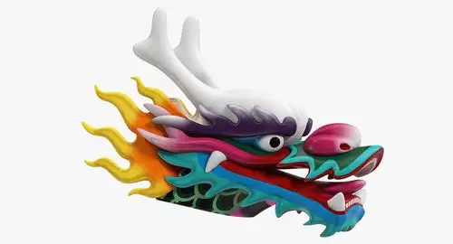 中国龙头3d模型