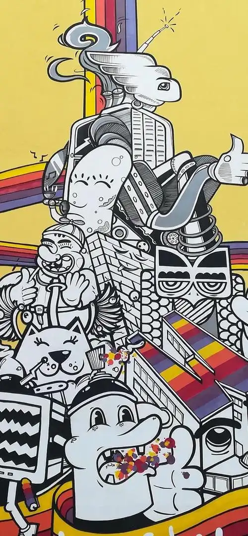 创意街头涂鸦手机壁纸