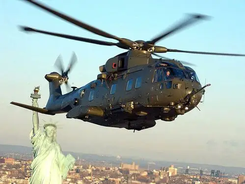 eh-101直升机美国未来部总统专用直升机的原型机点击此处查看全部军事