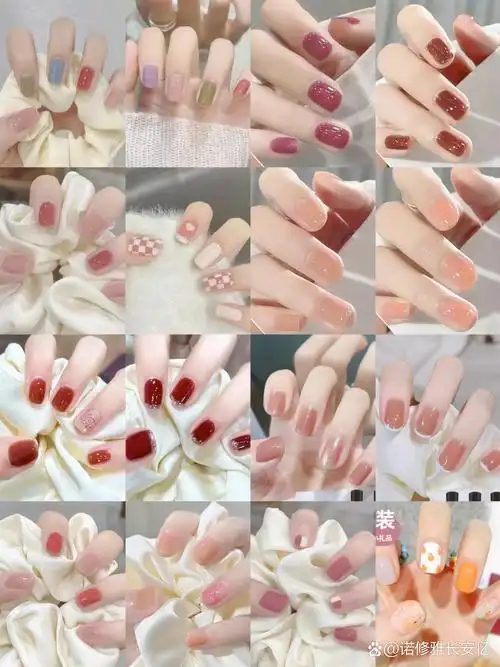 纯色秋冬洋气显白美甲9799