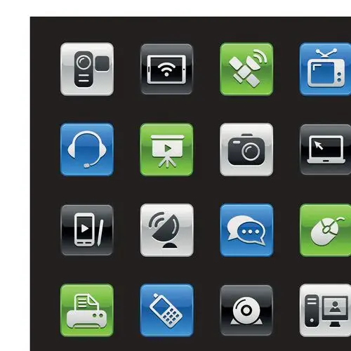 电子产品方形彩色图标图片