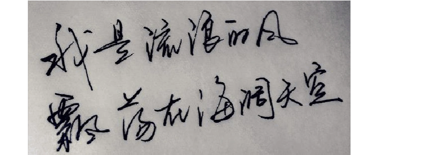 手写体 行书 好字