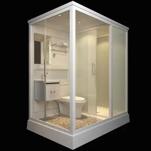 一体式淋浴房隔断整体卫生间家用干湿分离浴室房洗浴沐浴房洗澡间 侧