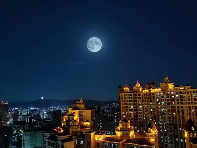 在家用华为p40(4年前买的)手机拍的超级月亮摄影圈84654位成员 1462条