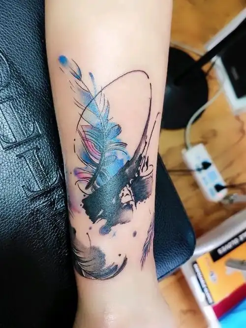 水彩覆盖_纹身图案手稿图片_金茉的纹身作品集