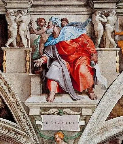 《创世纪之先知兹希利》 米开朗基罗