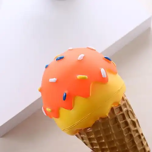 狗狗发声冰淇淋玩具 狗狗搪胶耐咬磨牙洁齿玩具 厂家批发货源直销