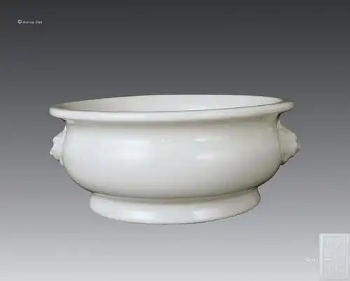 【明成化 德化白瓷狮耳香炉】拍卖品_图片_价格_鉴赏_明代单色釉瓷器