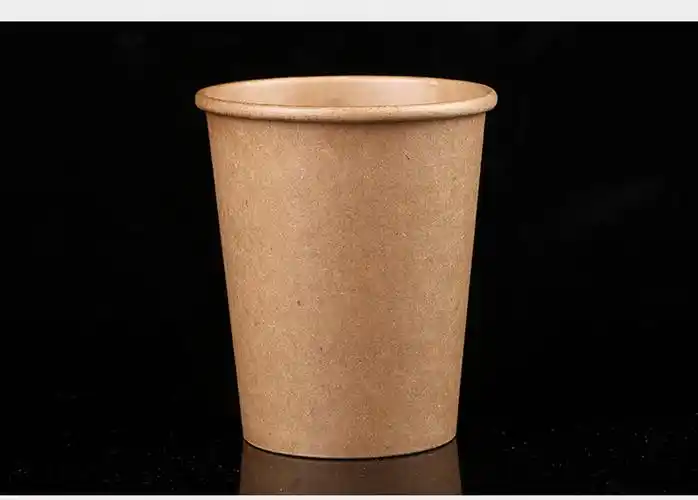 ebelee一次性杯子定制 热饮咖啡奶茶纸杯 8盎司280ml单层牛皮纸杯