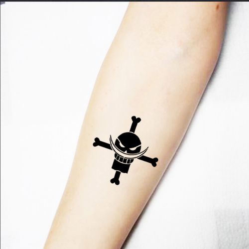 海贼王白胡子老头纹身模板加厚可重复用纹身膏果汁纹绣喷绘通用