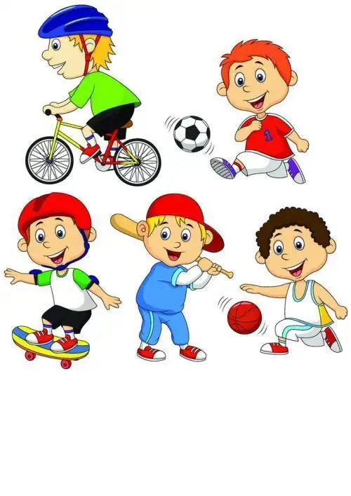 可爱插画少儿胜利卡通运动会终点男童冲破多运动卡通简笔画运动简笔画