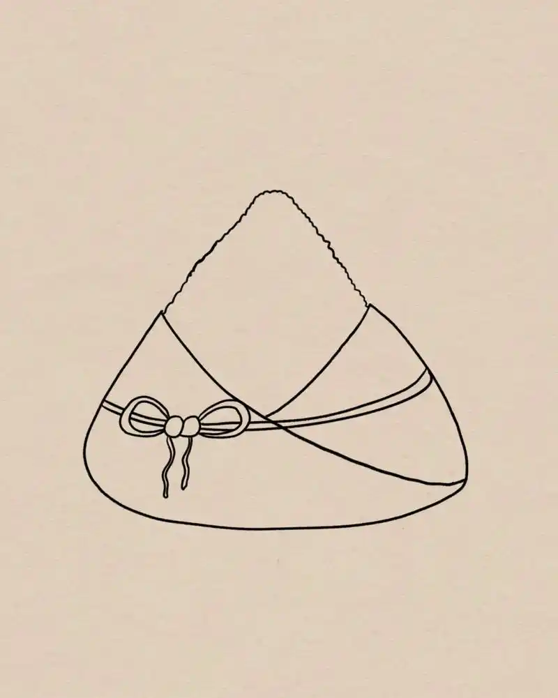 端午节粽子简笔画|附过程|手残党福音 简单好画的粽子简笔画,零基础小