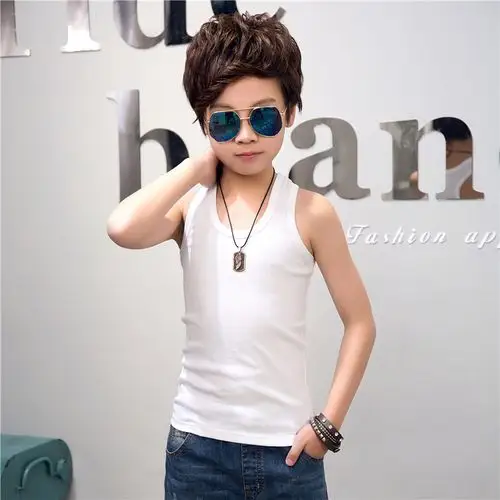 男童吊带背心 纯棉 夏季童装中小童男孩跨栏儿童夏装女童背心外穿