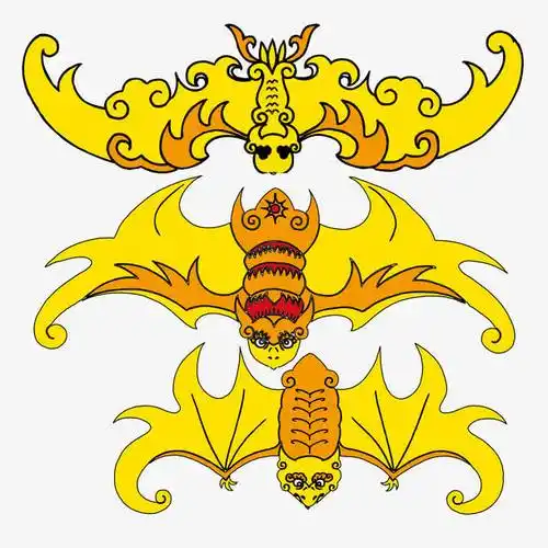 中国传统蝙蝠矢量素材