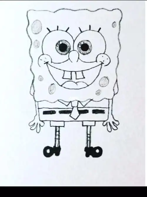 如何画海绵宝宝