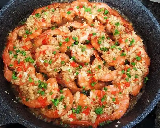 香煎蒜蓉虾的做法