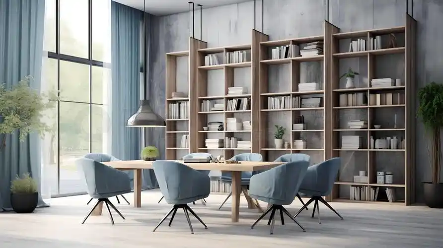 当前位置:>数字艺术>ai图片>场景空间>现代风格办公室装修内部图片