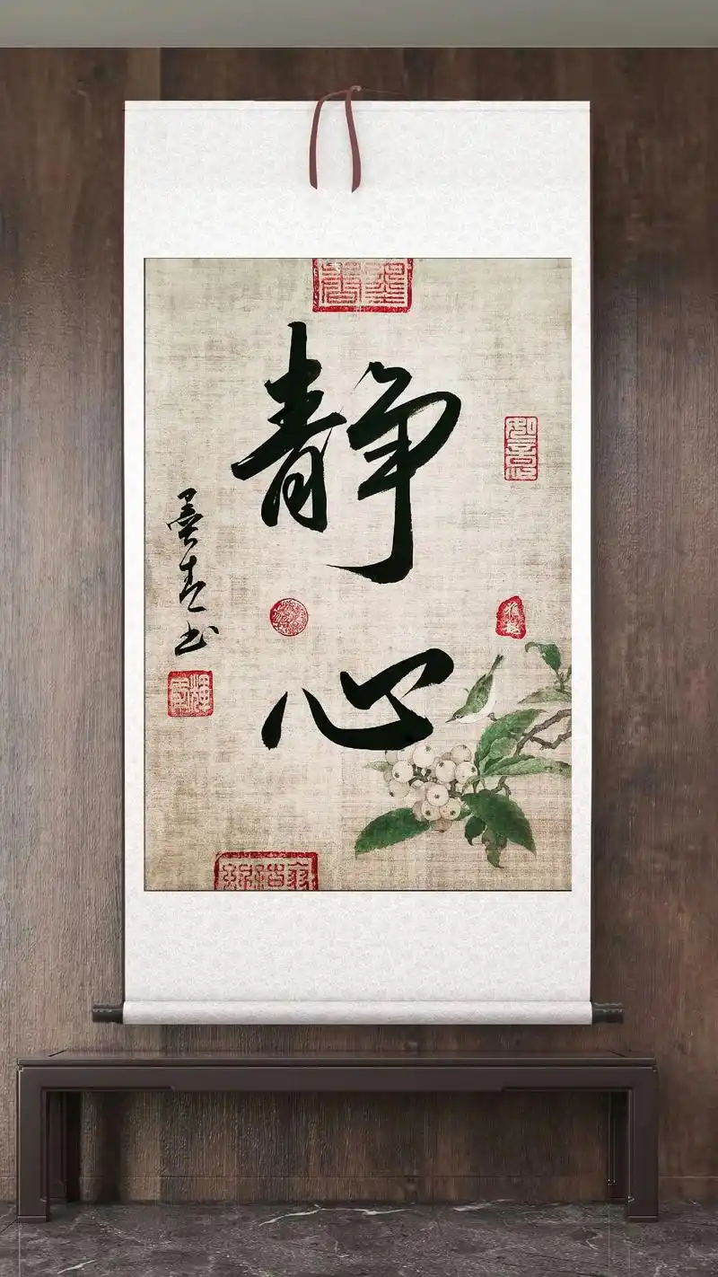 墨青书法《静心》静能生悟##原创书法作品 #抖音书法热门 # - 抖音