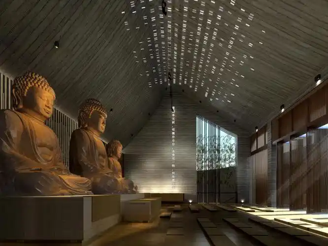 寺院装修效果图禅韵设计装修寺院寺庙装修效果图