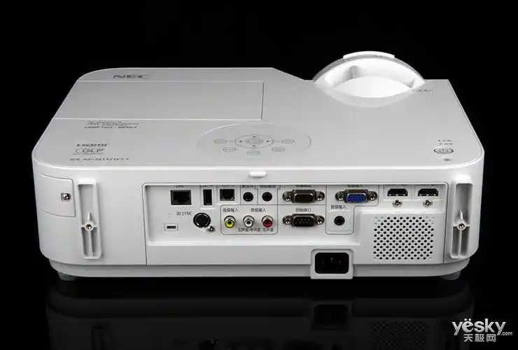 nec m352ws 投影机背面外观