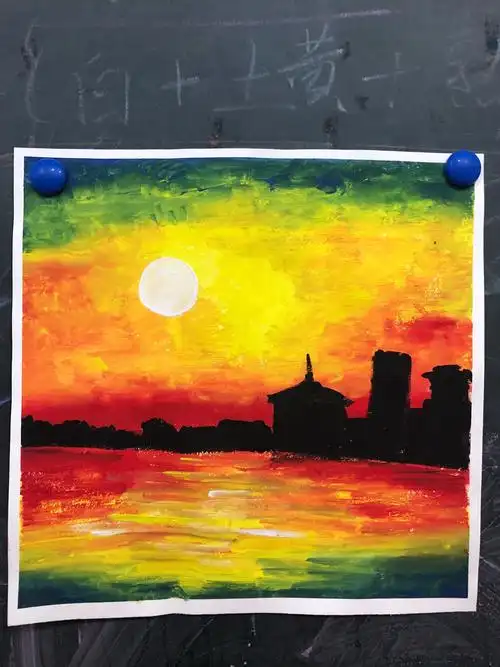 三原色练习 水粉