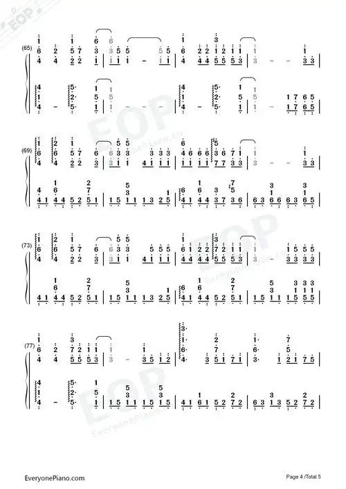 thank you for everything-名侦探柯南ed双手简谱预览4