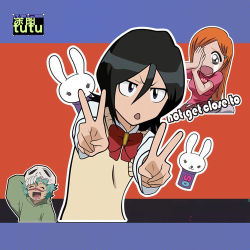 死神周边露琪亚妮露井上美女车贴卡通动漫电动车摩托车身汽车贴纸