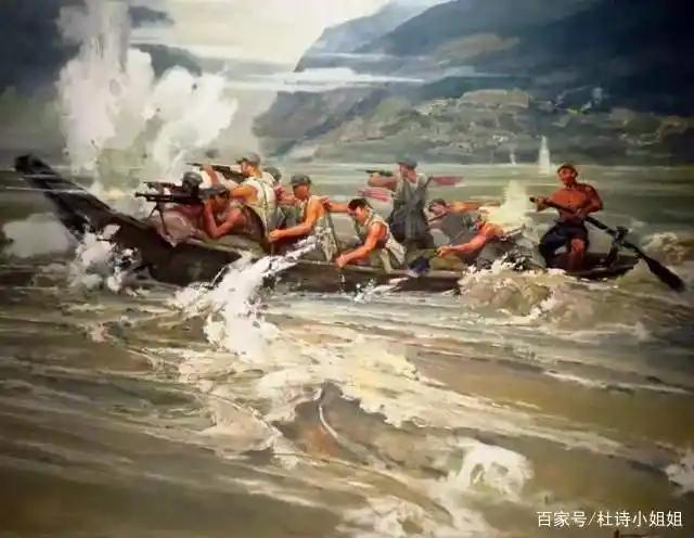 油画《强渡大渡河》