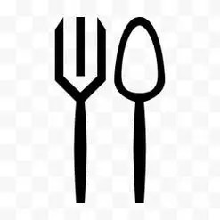 餐厅的刀叉标志图标