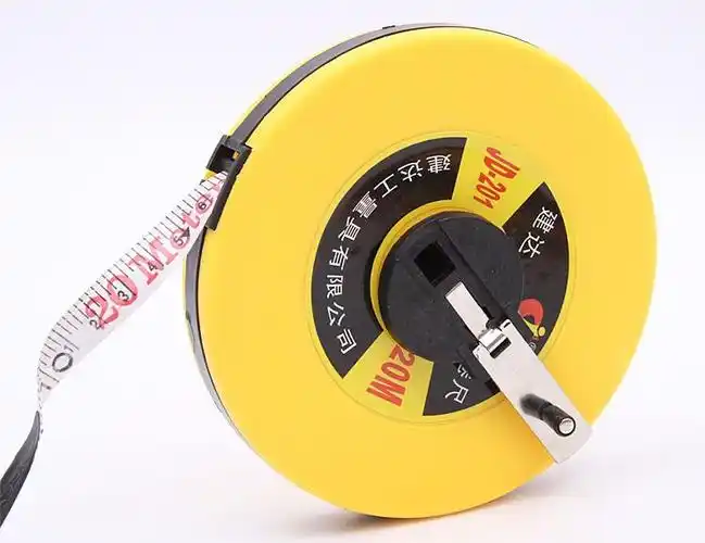 纤维皮尺卷尺10米30米50m圆盘尺子测量工具软尺工程纤维卷尺盒尺定制