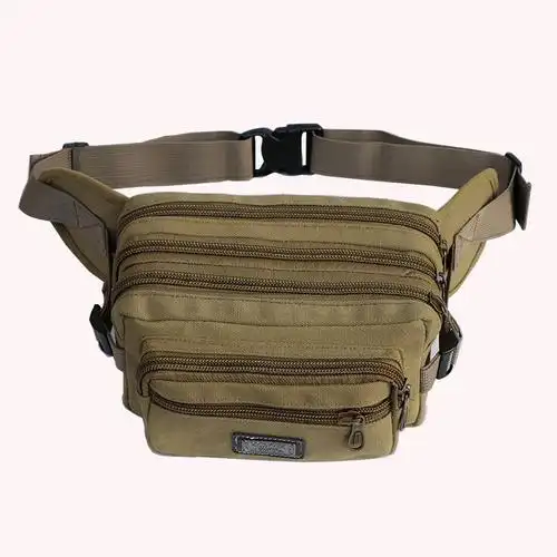 帆布腰包男大容量多层腰包收银包收纳袋批腰包旅游腰包登山包潮视频