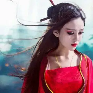 女生头像霸气红衣