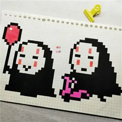 像素画格子画方格画手绘