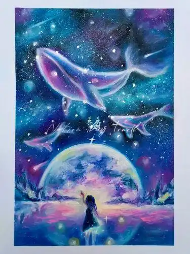 用油画棒画星空用油画棒画星空怎么画简单又漂亮