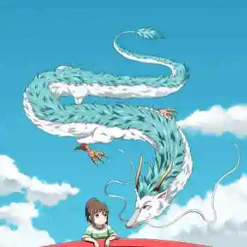 千寻与白龙_千与千寻白龙千寻平涂日系求点评我要上首推头像插画绘画