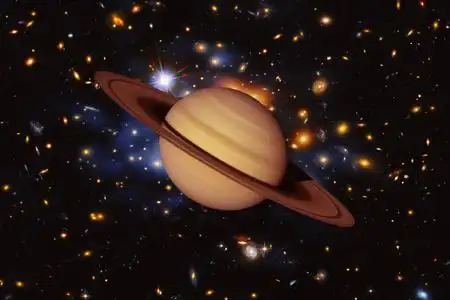 土星,太阳系.这幅图像的元素由na提供照片