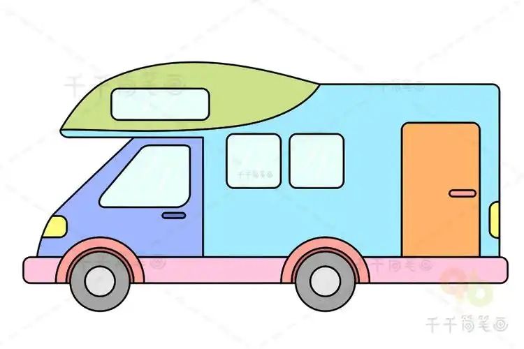 露营车简笔画