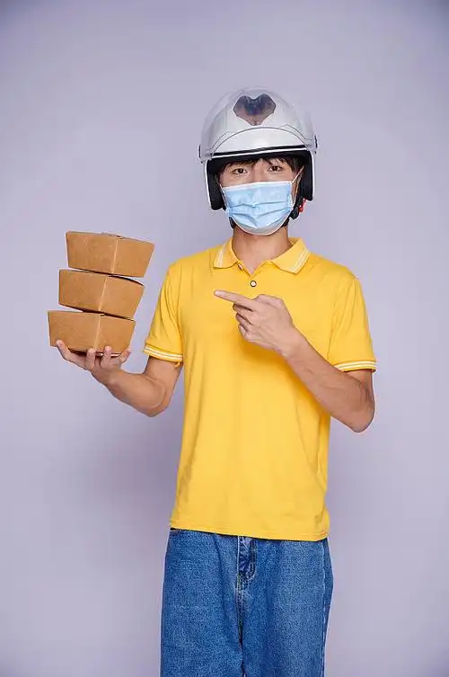 外卖小哥配送员照片商业摄影图片