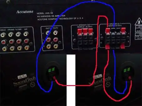 我家有两台老音响,请问如何连接在这台功放上?