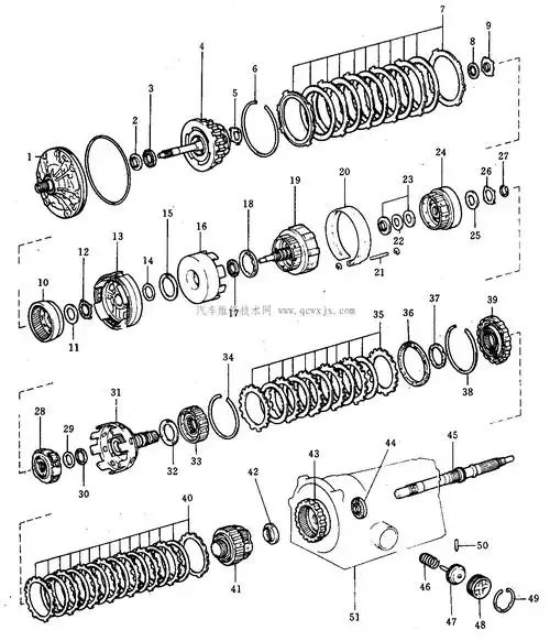 自动变速器拆卸和分解步骤