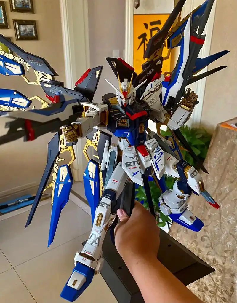 万代 #高达模型 #胶佬 万代pg强袭自由 萌新作品,从开 - 抖音