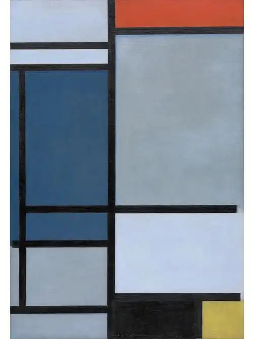 1917年蒙德里安与其他三位画家发动「风格主义」运动呼吁彻底拒绝仅