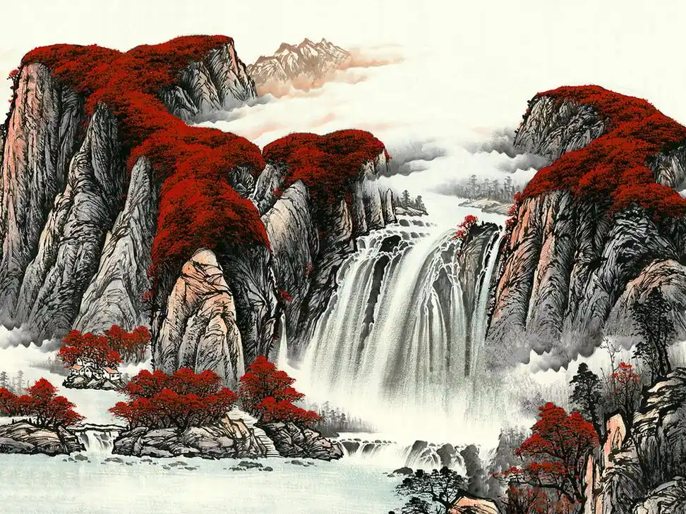 源远流长中国画素材山水画素材(图片编号:16091075)_山水风景画_我