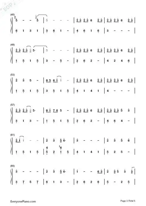 关键词-林俊杰双手简谱预览3