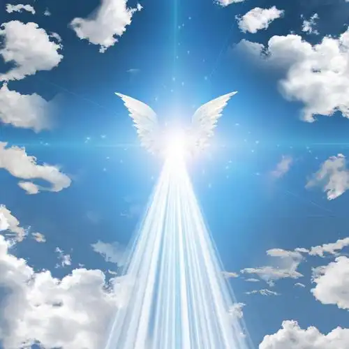 水面上闪耀着天使的翅膀