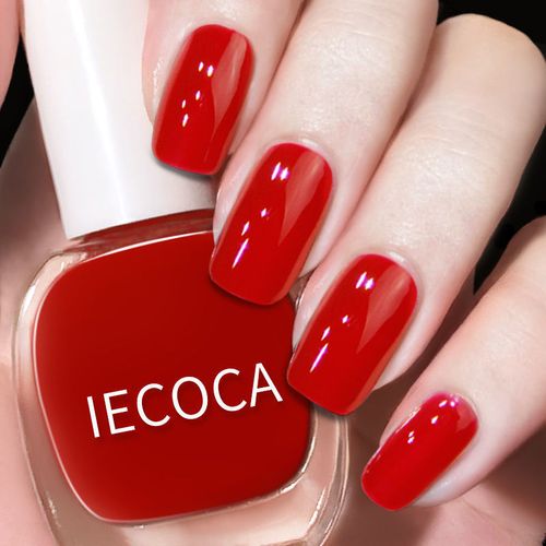 玫瑰大红色指甲油免烤显白网红速干百搭防水持久美甲油夏季新款