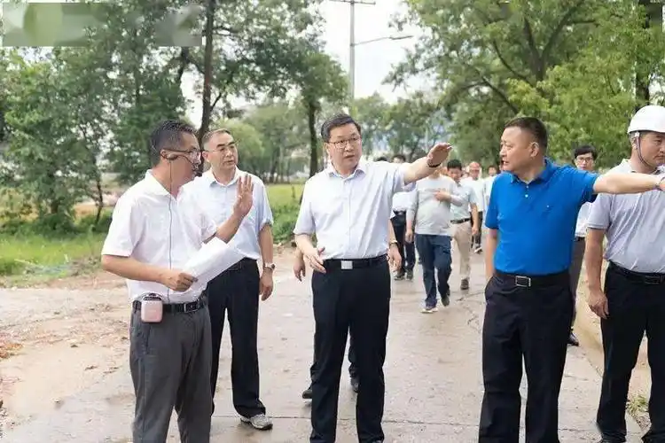 梅耐雪率队督导推进雪湖公园建设