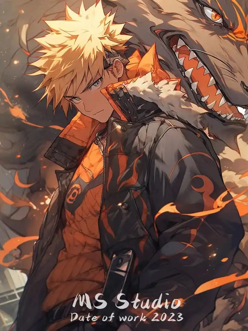 火影忍者鸣人九尾 高清手机壁纸.#爱自己的100种方式 #a